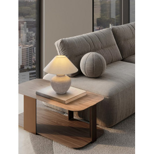 Lampa stołowa ceramiczna Pulle beżowa | Decolab24