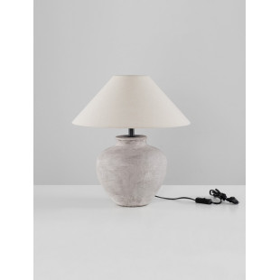 Lampa stołowa ceramiczna Pulle beżowa | Decolab24
