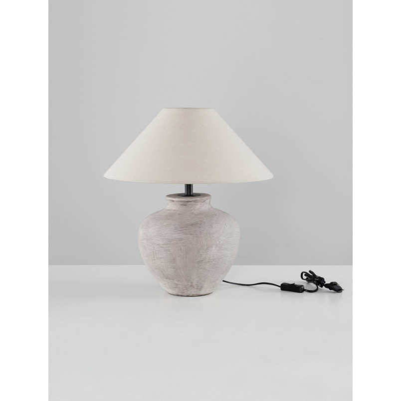 Lampa stołowa ceramiczna Pulle beżowa | Decolab24
