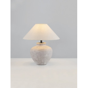 Lampa stołowa ceramiczna Pulle beżowa | Decolab24