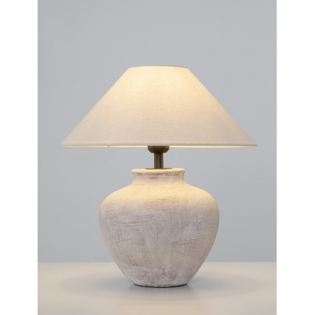 Lampa stołowa ceramiczna Pulle beżowa | Decolab24