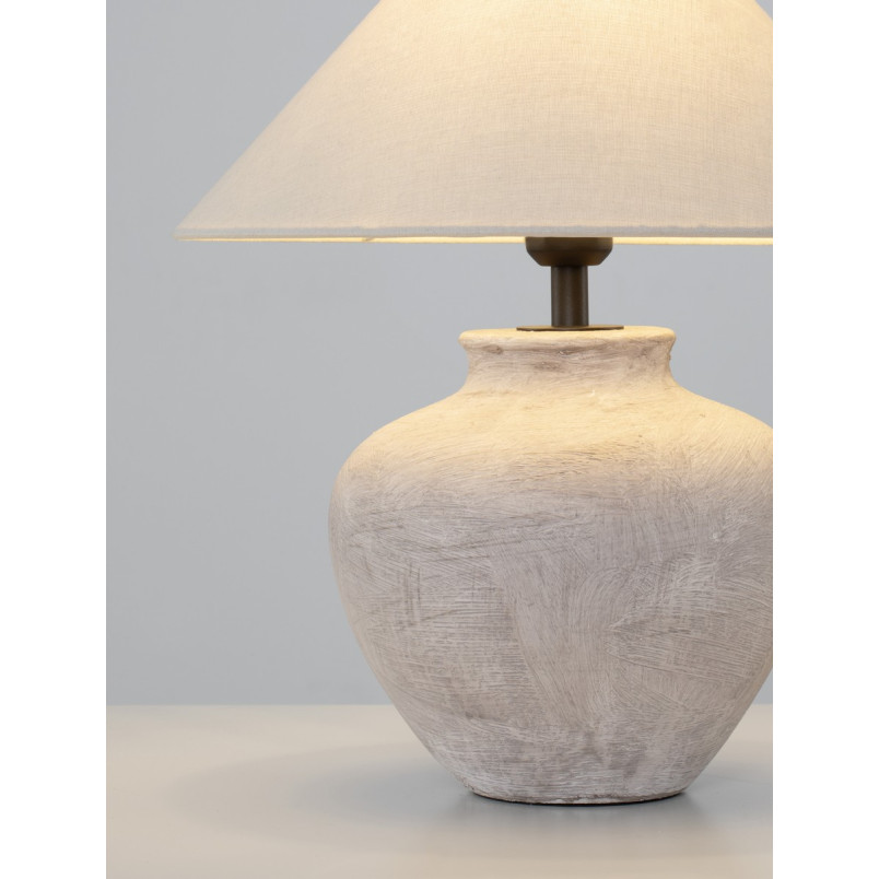 Lampa stołowa ceramiczna Pulle beżowa | Decolab24