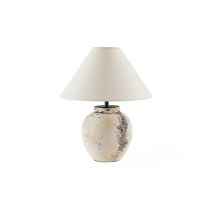 Lampa stołowa ceramiczna Pulle | Beżowa i multikolor | Decolab24