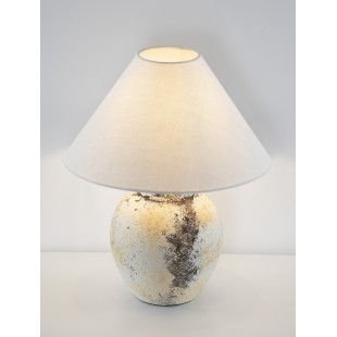 Lampa stołowa ceramiczna Pulle | Beżowa i multikolor | Decolab24