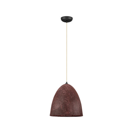 Lampa wisząca Silos | Loftowa lampa wabi-sabi, brązowo-czerwona