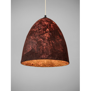 Lampa wisząca Silos | Loftowa lampa wabi-sabi, brązowo-czerwona