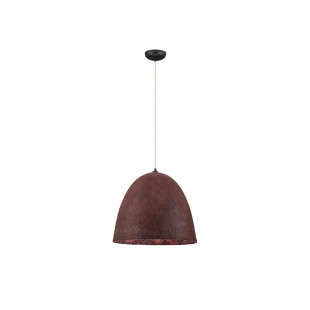 Lampa wisząca Silos | Loftowa lampa wabi-sabi, brązowo-czerwona