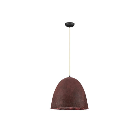 Lampa wisząca Silos | Loftowa lampa wabi-sabi, brązowo-czerwona
