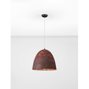 Lampa wisząca Silos | Loftowa lampa wabi-sabi, brązowo-czerwona