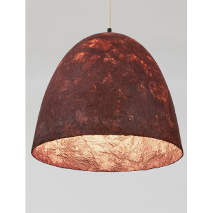 Lampa wisząca Silos | Loftowa lampa wabi-sabi, brązowo-czerwona