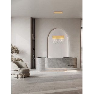 Lampa wisząca Tarcis LED - złote kryształki | Decolab24