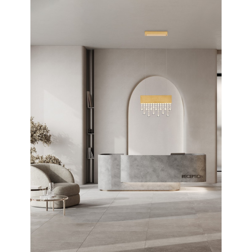 Lampa wisząca Tarcis LED - złote kryształki | Decolab24