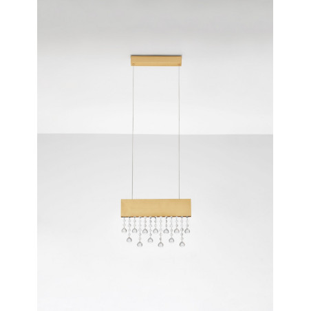 Lampa wisząca Tarcis LED - złote kryształki | Decolab24
