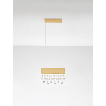 Lampa wisząca Tarcis LED - złote kryształki | Decolab24