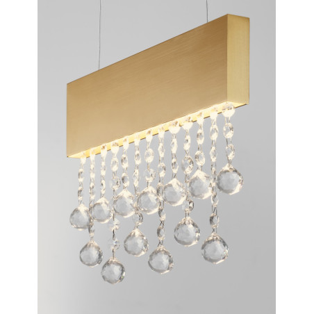 Lampa wisząca Tarcis LED - złote kryształki | Decolab24