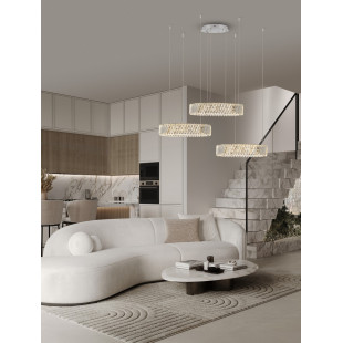 Lampa Kryształowa Tariea LED - 3 Ringi, 116cm - Decolab24