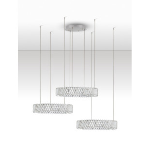 Lampa Kryształowa Tariea LED - 3 Ringi, 116cm - Decolab24