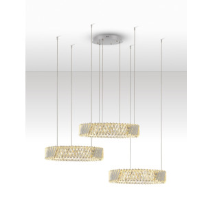 Lampa Kryształowa Tariea LED - 3 Ringi, 116cm - Decolab24