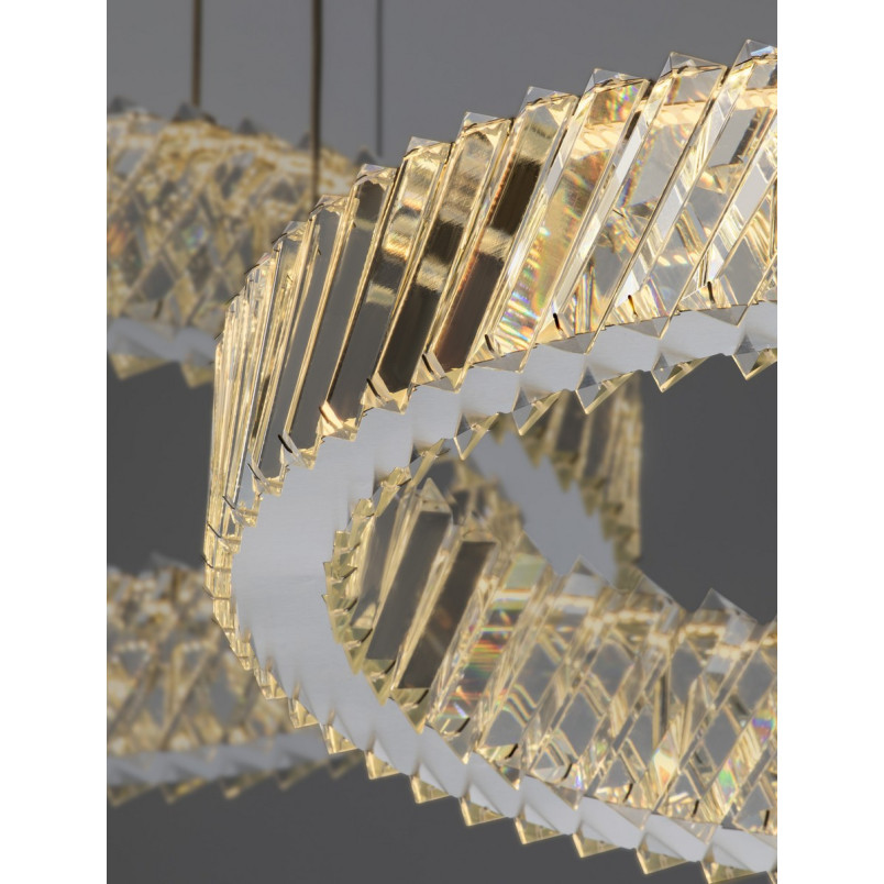 Lampa Kryształowa Tariea LED - 3 Ringi, 116cm - Decolab24