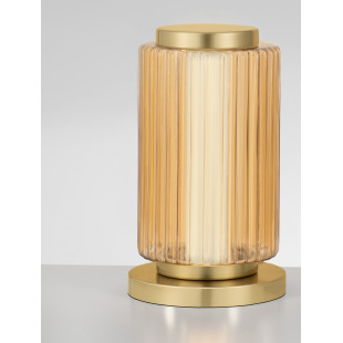 Lampa stołowa PERSEVE: Szkło ryflowane, LED, Styl Art Deco | Decolab24