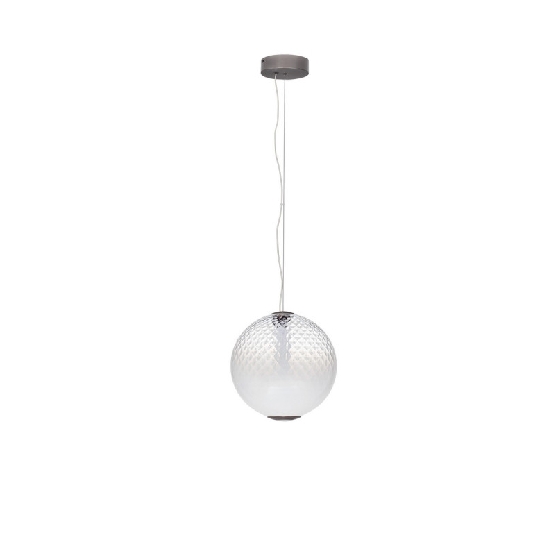 Lampa wisząca Radoa: Szklana kula, retro, LED 30cm - Decolab24