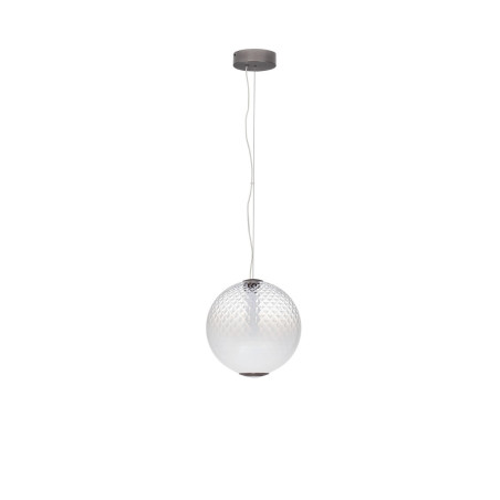 Lampa wisząca Radoa: Szklana kula, retro, LED 30cm - Decolab24