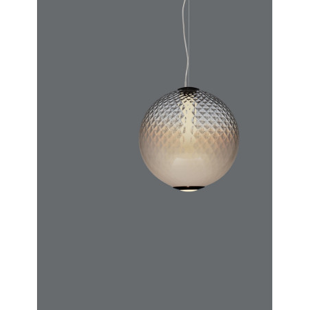 Lampa wisząca Radoa: Szklana kula, retro, LED 30cm - Decolab24