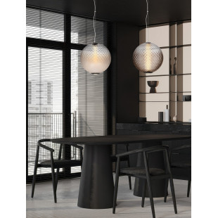 Lampa wisząca szklana kula retro Radoa | Szary/Brąz | Decolab24
