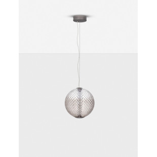 Lampa wisząca szklana kula retro Radoa | Szary/Brąz | Decolab24