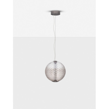 Lampa wisząca szklana kula retro Radoa | Szary/Brąz | Decolab24