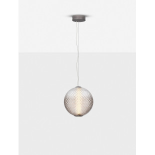 Lampa wisząca szklana kula retro Radoa | Szary/Brąz | Decolab24