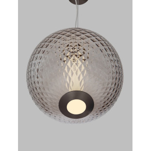 Lampa wisząca szklana kula retro Radoa | Szary/Brąz | Decolab24