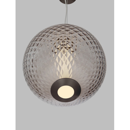 Lampa wisząca szklana kula retro Radoa | Szary/Brąz | Decolab24