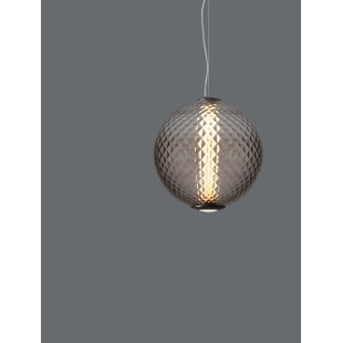 Lampa wisząca szklana kula retro Radoa | Szary/Brąz | Decolab24