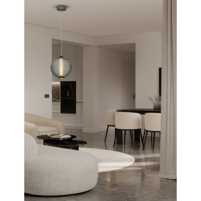 Lampa wisząca szklana Radoa: Retro design, LED 30cm - Decolab24