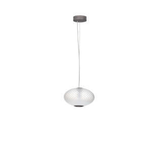 Lampa wisząca szklana Radoa - Retro, Art Deco, Szara | Decolab24