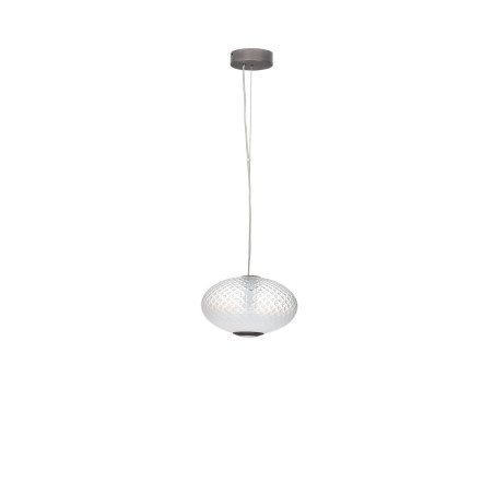 Lampa wisząca szklana Radoa - Retro, Art Deco, Szara | Decolab24