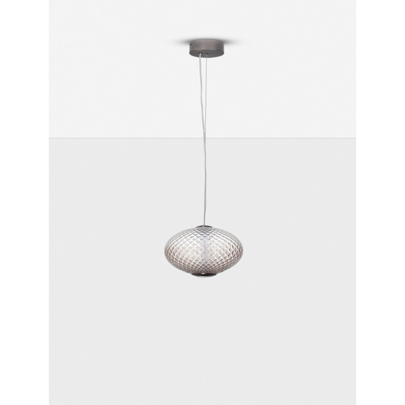 Lampa wisząca Radoa LED - szklany klosz, retro styl | Decolab24