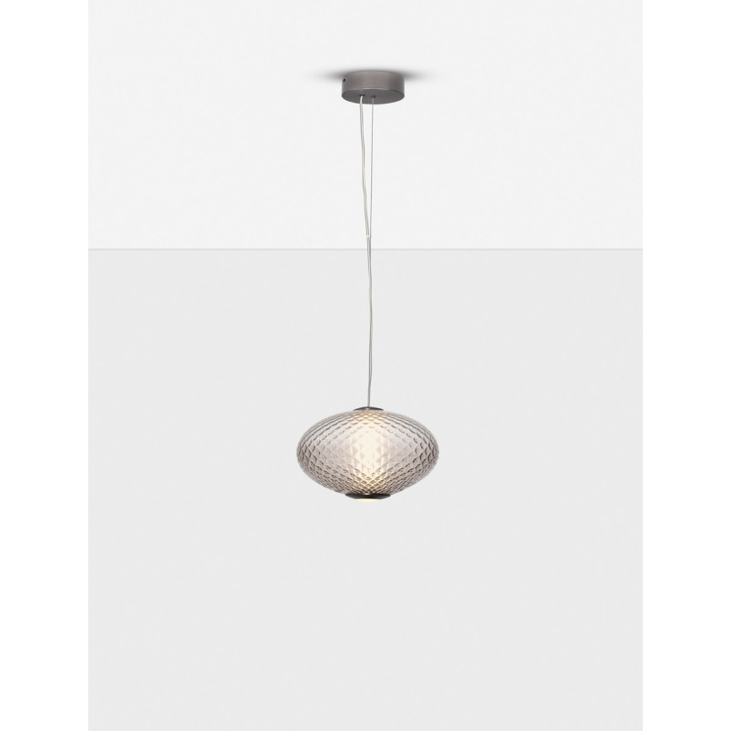 Lampa wisząca Radoa LED - szklany klosz, retro styl | Decolab24