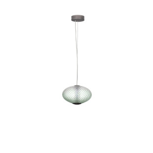 Lampa Wisząca Retro Radoa LED | Szklana, Zielona, 30cm
