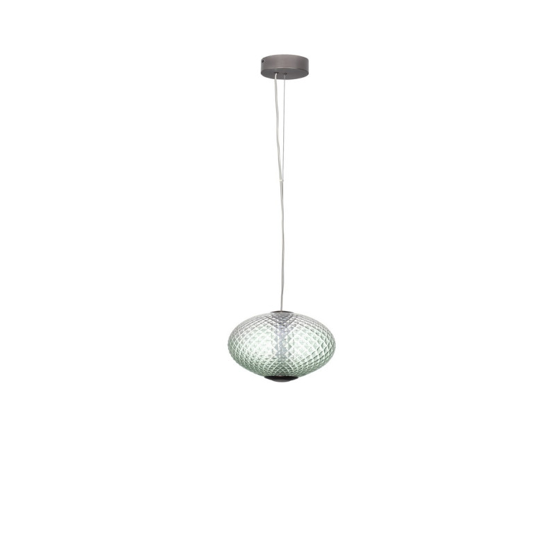 Lampa Wisząca Retro Radoa LED | Szklana, Zielona, 30cm