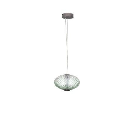 Lampa Wisząca Retro Radoa LED | Szklana, Zielona, 30cm