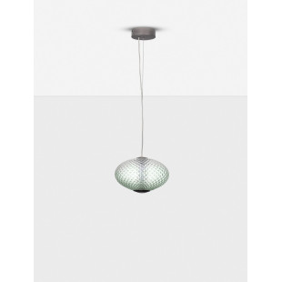 Lampa Wisząca Retro Radoa LED | Szklana, Zielona, 30cm