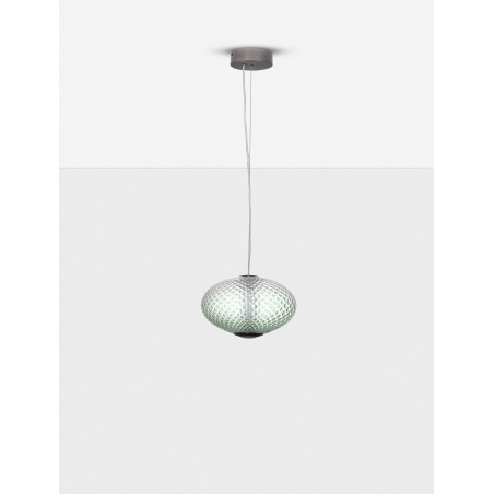 Lampa Wisząca Retro Radoa LED | Szklana, Zielona, 30cm