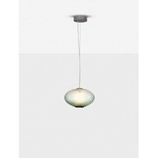 Lampa Wisząca Retro Radoa LED | Szklana, Zielona, 30cm