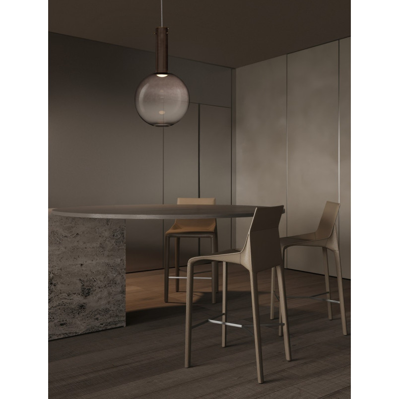 Lampa wisząca Sotos LED - Kula, brąz | Decolab24