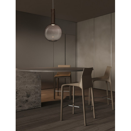 Lampa wisząca Sotos LED - Kula, brąz | Decolab24