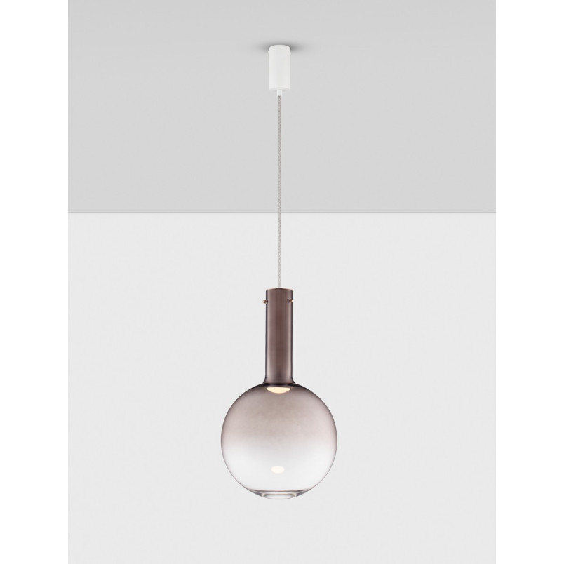 Lampa wisząca Sotos LED - Kula, brąz | Decolab24
