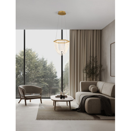 Żyrandol LED Vantile 35cm Złoty - Nowoczesny Design | Decolab24