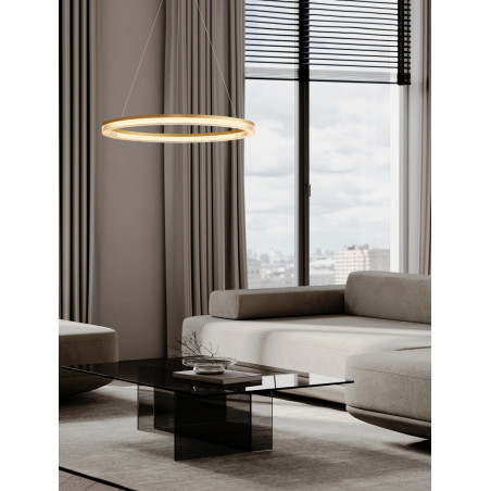 Lampa Wisząca Glamour Lunara LED 80cm Złota - Decolab24